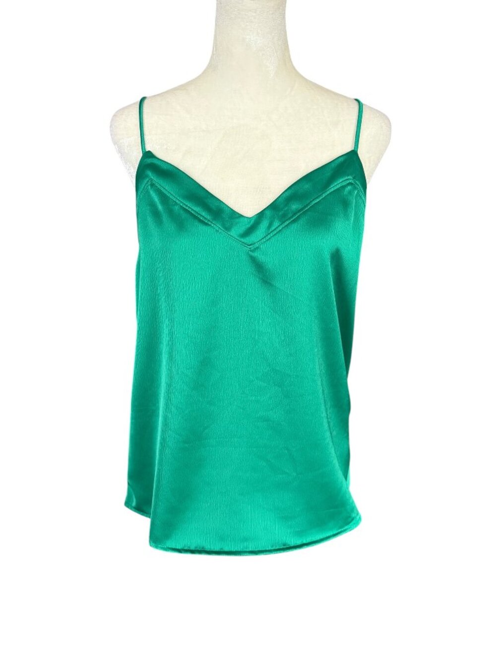 Gibson women's green v-neck pullover cami tank top adjustable straps size PM - Picture 1 of 9